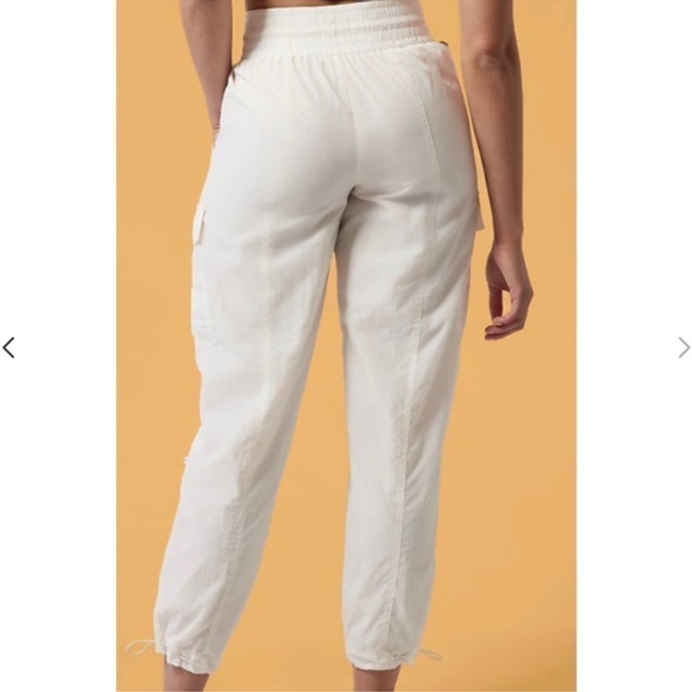 NWOT Athleta + Alicia Keys “Keys High Waist Utility Pant” White/Cream - Picture 4 of 14